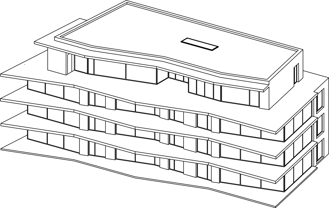 Isometrische Ansicht von Haus A